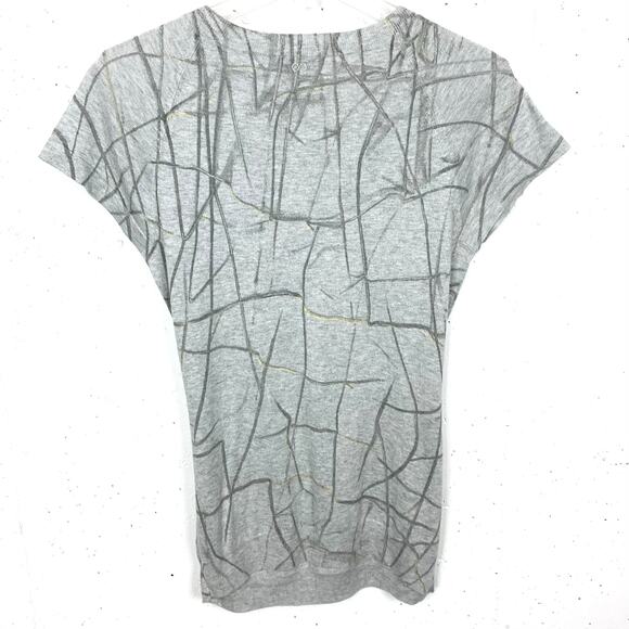 Vintage Escada Sport Short Sleeve Sweater 90s Belt Abstract Gray Size Small - Picture 2 of 14